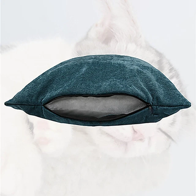 Doux en peluche lit pour chien chat tapis apaisant sac de couchage chaud 2