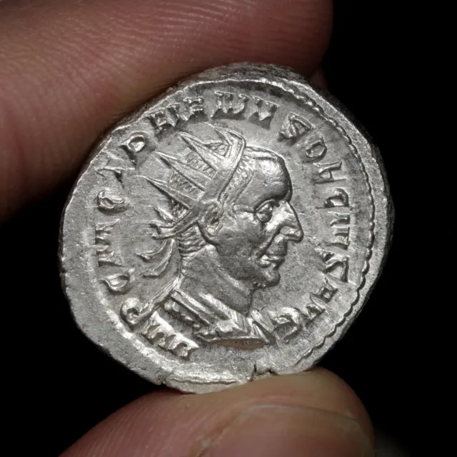 Trajan Decius Silver AR Antoninianus Coin Ancient Roman Empire - Extremely Fine