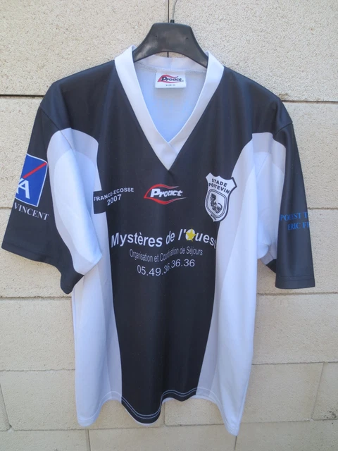 Ancien Maillot De Rugby U.F.O.R Firminy Vintage Proact Taille XXL - Jaune Fluo, Numéro 15, Collection Rétro