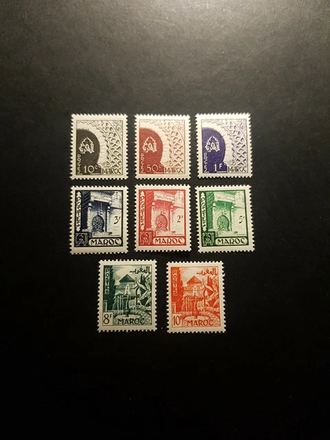 TIMBRE DES COLONIES FRANÇAISES MAROC N°277/284 NEUF ** LUXE MNH EUR 2
