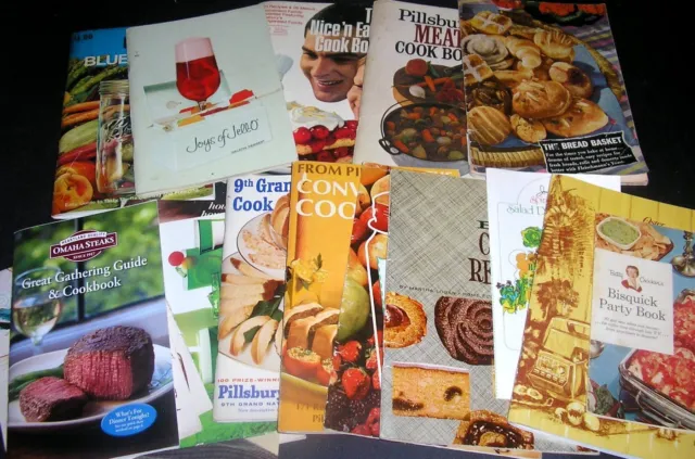 Lot Assorted Vintage Cook Book Booklets Pamphlet Cocktails Pillsbury Jim Beard+