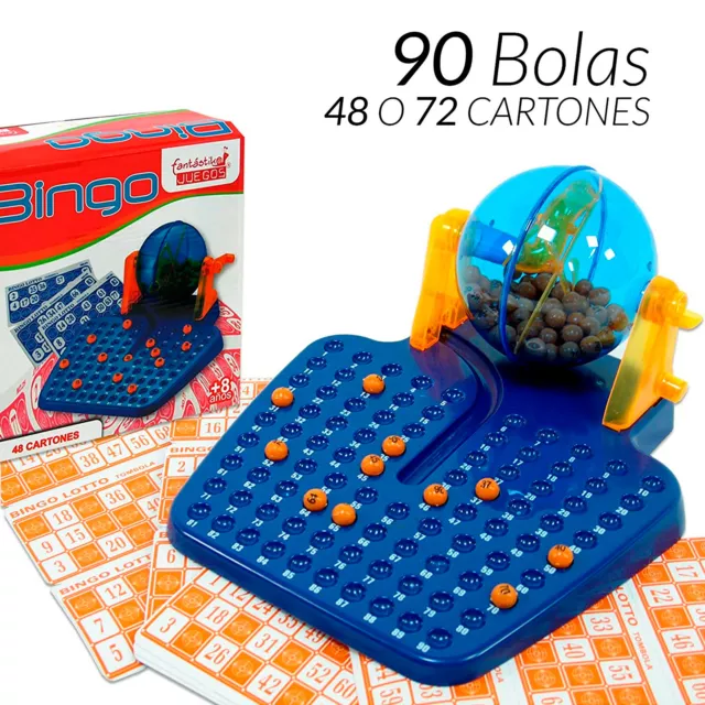 Chicos - Loterie Automatique. Jeu Loto Bingo Complet: Boulier + 90 Boules  indélébiles + 48 cartons + jetons. Ref. 20805 : : Jeux et Jouets