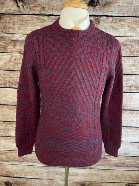 APC Wool Sweater Size S Blue Red