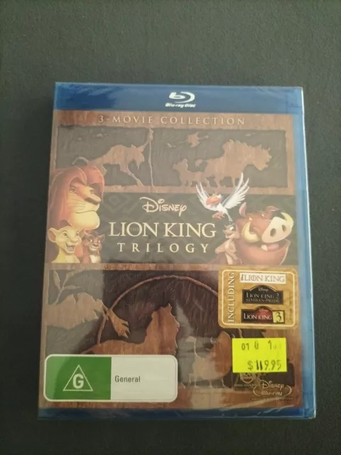 The Lion King Trilogy (Box Set, Blu-ray, 1994) BRAND NEW UNOPENED.