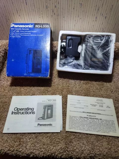 Panasonic Mini Casette Recorder RQ-L335 ~ Never Been Used