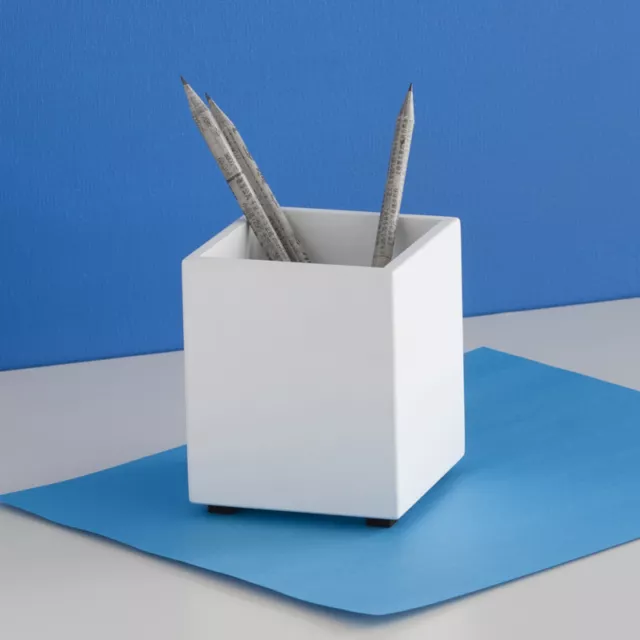 design ideas SIMPLE STRUCTURE PENCIL CUP WHITE pen holder cup desk organizer 2