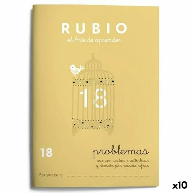 Mathematik-Heft Rubio Nº 18 A5 Spanisch 20 Bettlaken [10 Stück]