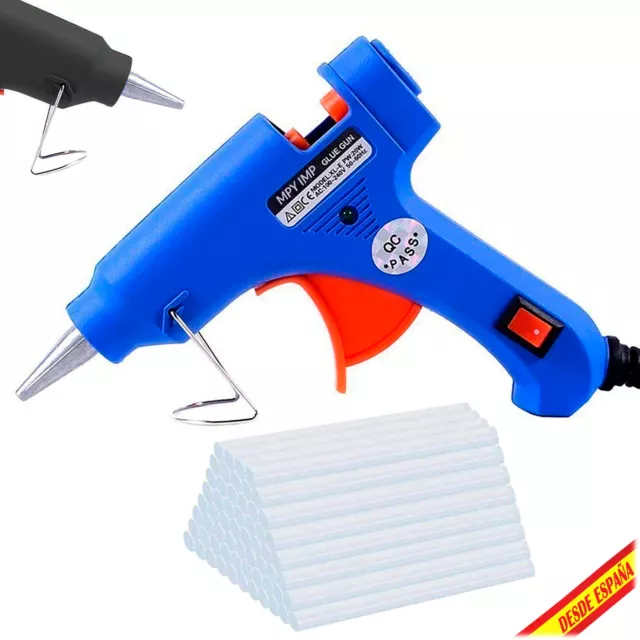 Pistola di Silicone Calda 20W + Barre Adesivo Colla Bricolage Glue