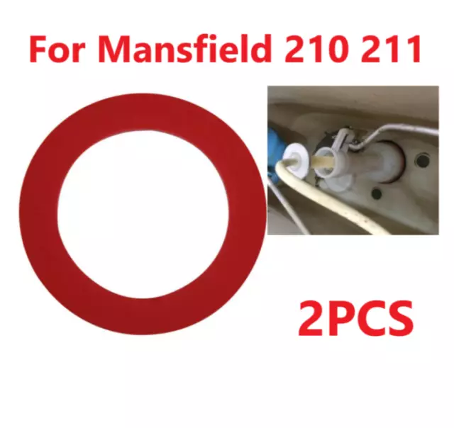 Premium Quality Toliet Seals for Mansfield 210 and 211 Repairs Red Pack of 2
