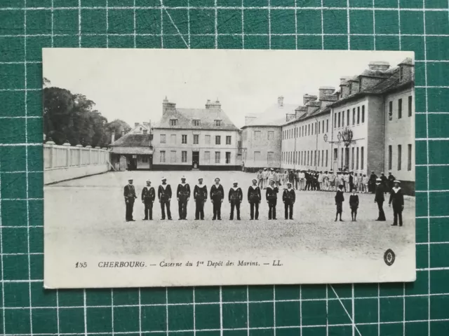 vd063 CPA WW1 Cherbourg Caserne 1er dépôt des marins