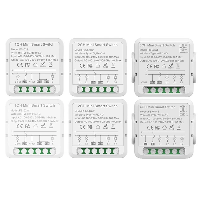 Mini disjoncteur intelligent commande vocale avec interrupteur d'éclairage WiFi