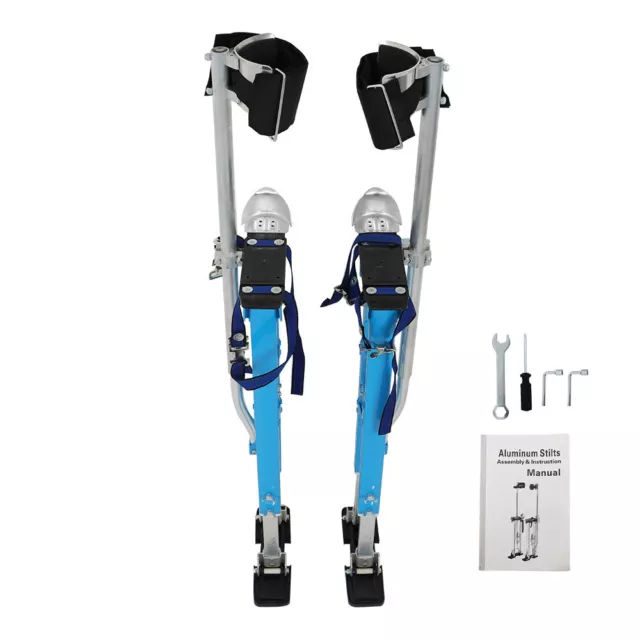 Adjustable 36" - 48" Drywall Stilts For Painters Walking Finishing Tools Blue