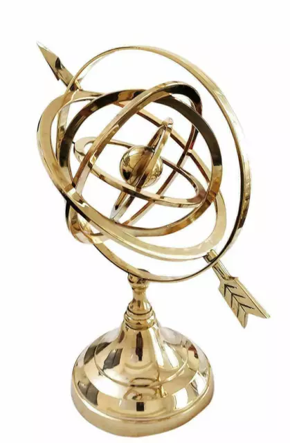 Décoration marine astrolabe de sphère armillaire en laiton nautique vintage...