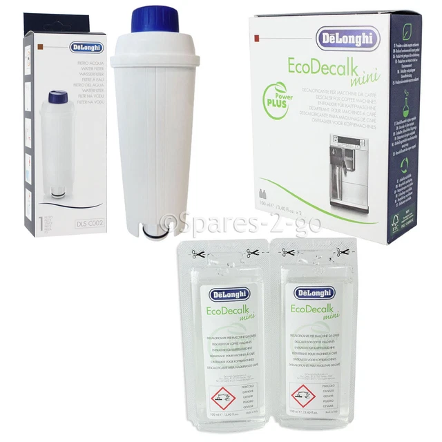 DELONGHI NOKALK COFFEE Machine ECO Descaler Mini + ECAM Water Filter 2