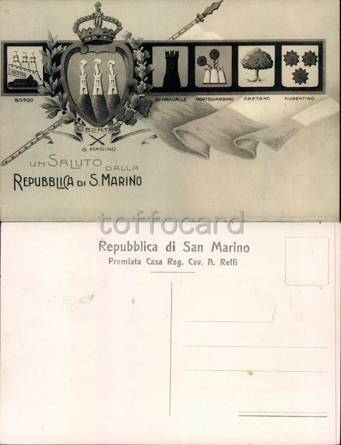 Repubblica Di San Marino-Stemma E Bandiera-Saluti-C11-144