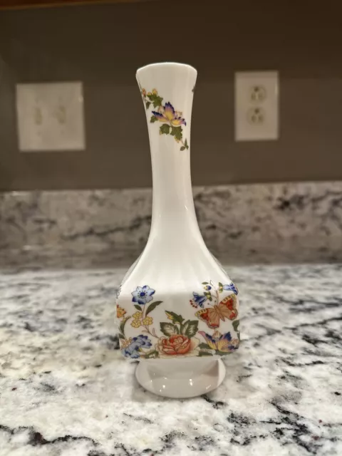 Aynsley VTG “Cottage Garden” Fine Bone China Bud Vase 7” Made in England