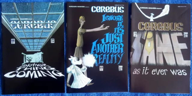 Cerebus #68 69 70 1984 - Dave Sim, Gerhard - Dick Mallet by Cherkas! High Grade!