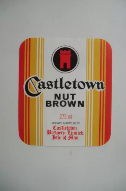 MINT CASTLETOWN BREWERY ISLE OF MAN NUT BROWN 275ml BREWERY BEER BOTTLE LABEL