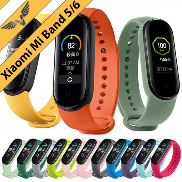 Armband für Xiaomi Mi Band 5 6 7 Fitness Tracker Smartwatch Silikon Ersatz