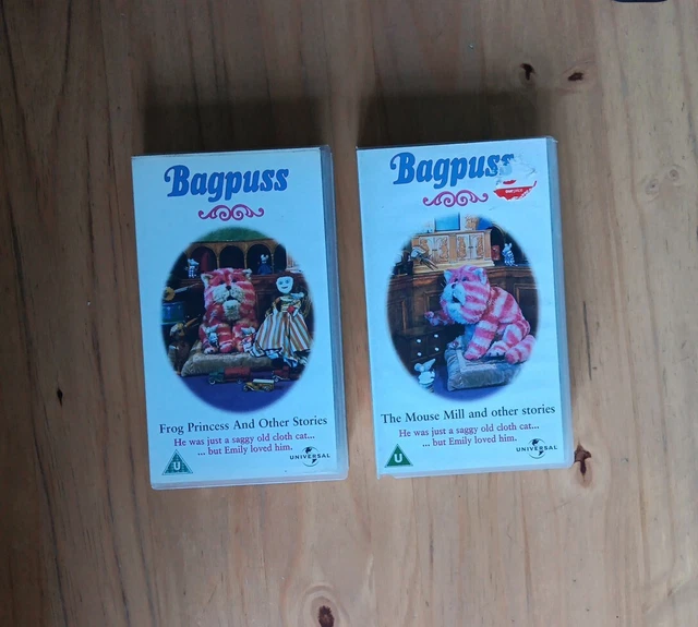 2 BAGPUSS VHS Videos The Mouse Mill & Frog Princess Classic Kids