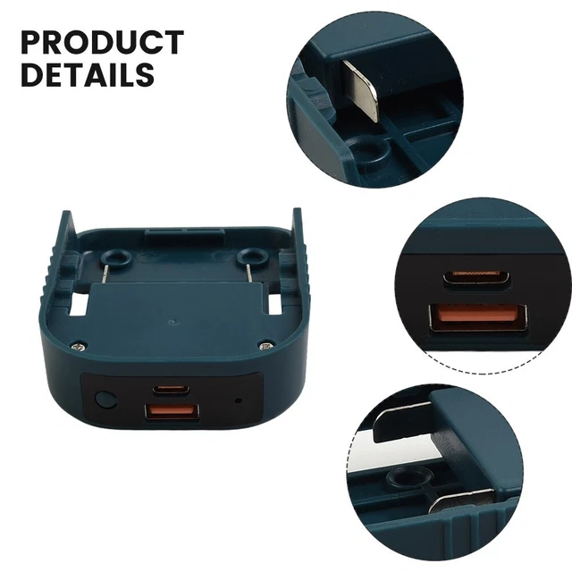 Batteria al litio For-18V caricabatterie adattatore caricabatterie rapido tipo C+ USB QC3.0