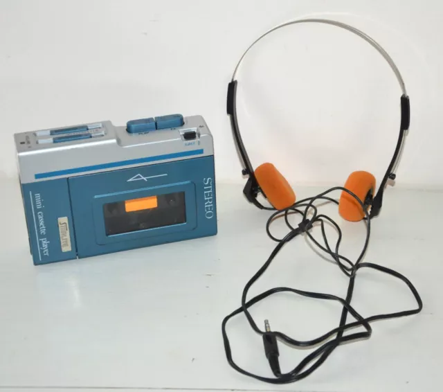 Ancien WALKMAN Baladeur K7 STARLITE MINI CASSETTE PLAYER STEREO 8001 vintage