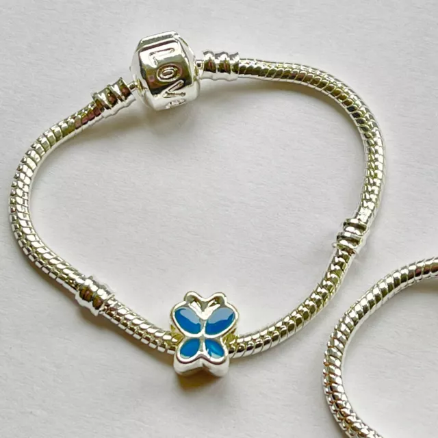 Little Newborn baby silver bracelet Butterfly bracelet pink blue or purpal kids