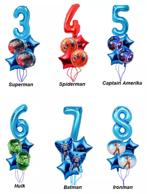 Avengers Marvel Superheld Folien Helium Ballon Zum 3-9 Jungen Geburtstag Party