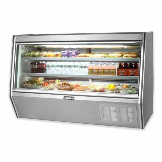 Leader HDL72MR 72" Refrigerated Slanted Glass Raw Meat Deli Case