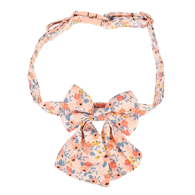 Collier De Chien Nœud Réglable Chiot Impression Chaton