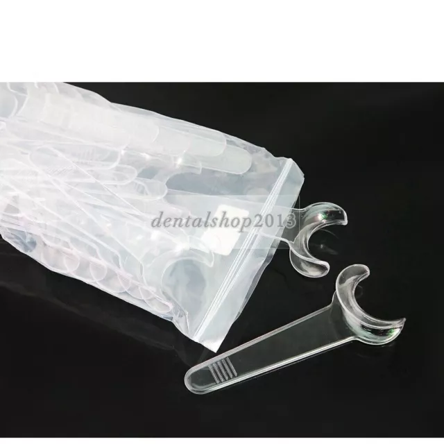 20pc Ortho Dental T Type Intraoral Cheek Lip Retractor Mouth Opener Large Clear