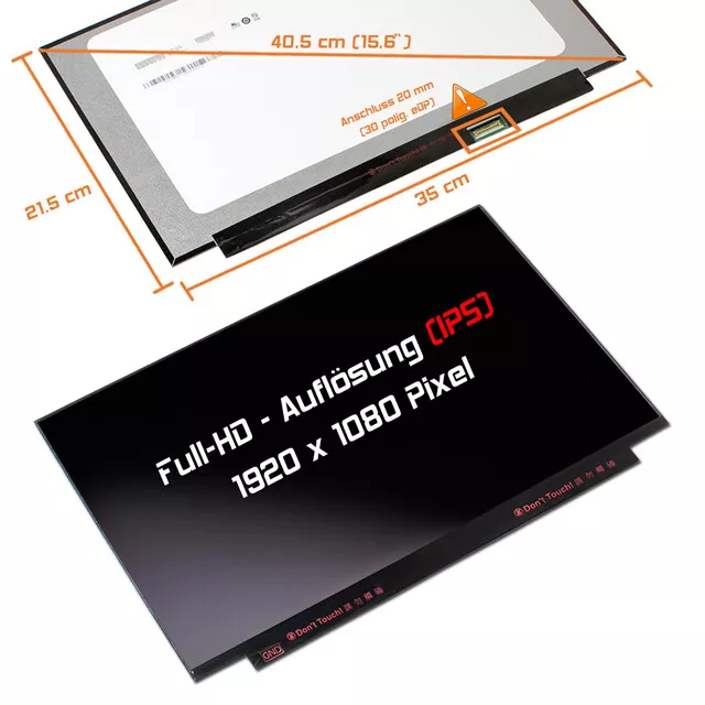 15,6" LED Display matt passend für Lenovo FRU P/N: 5D10W46420 IPS Full-HD