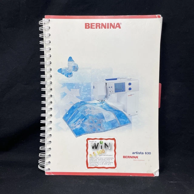 Máquina de coser instructiva genuina Bernina Artista 630 manual