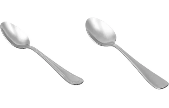 Stainless Steel Dinner Spoons with Pearled Edge, Pack of 12