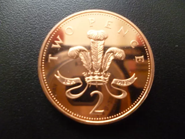 2003 Proof 2P Piece Housed In A New Capsule, 2003 Proof Two Pence Coin Capsuled.