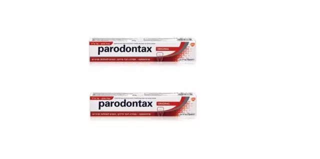 2X Parodontax Original Fluoride Toothpaste For Bleeding Gums 75 gr 2.6oz