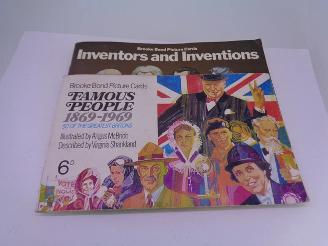 VINTAGE BROOKE BOND Picture Cards Inventor&Inventions, Famous people £7 ...