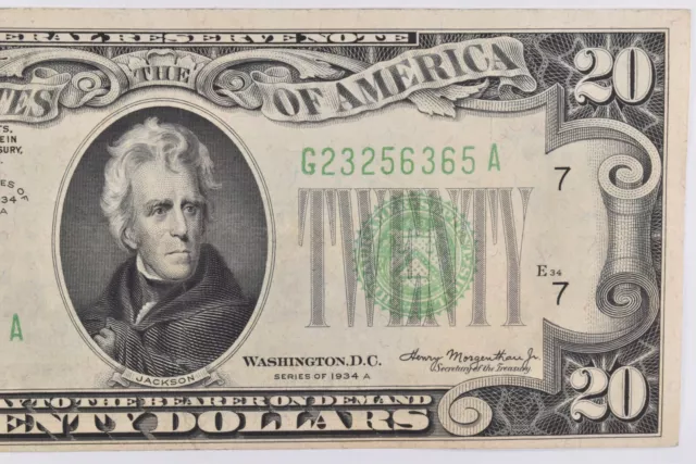 CRISP - 1934-A $20 Federal Reserve Note FRN Crisp Vintage *680