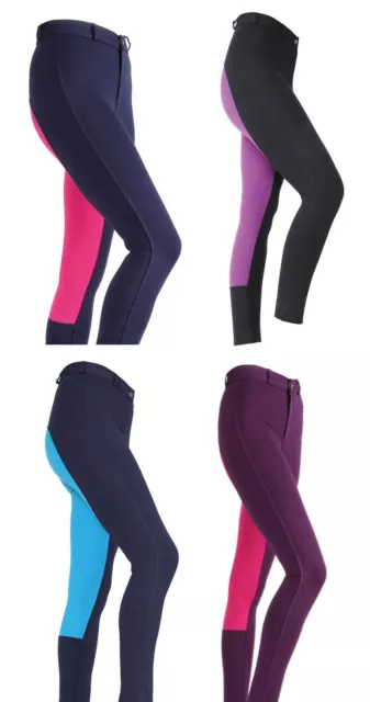 Jodhpurs | Shires Wessex Girls Two Tone Horse Riding Jodhpurs | Age 5-14yrs