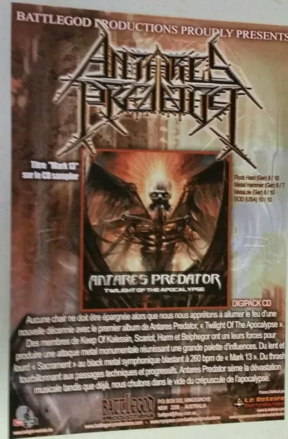 ANTARES PREDATOR "Twilight of the Apocalypse" ~ Magazine PRINT AD 2010