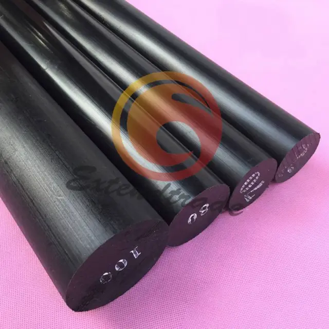 1pcs PA Plastic Round Rod Stick Stock Nylon Polyamide Φ12*250MM Black New