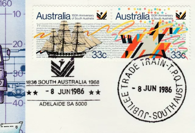 Jubilee Trade Train South Aust TPO Souvenir Cover 1986 Adelaide Pictorial