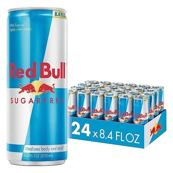 Red Bull Energy Drink, Sugar Free, 250ml (24pk)