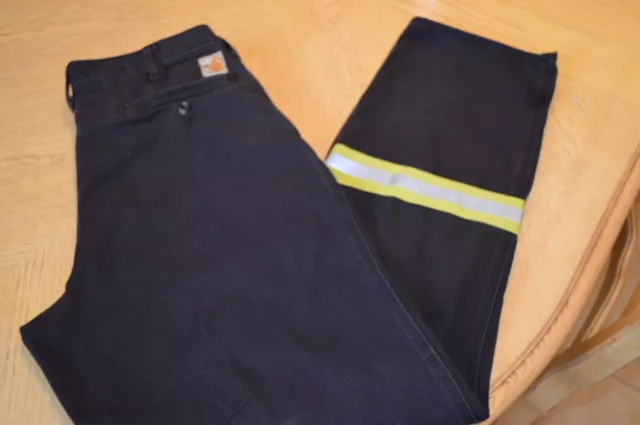 Carhartt FR 40x32 Flame Resistant Reflective HiVis Navy Blue Work Pants 63685-20