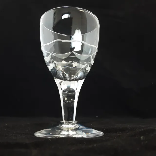 Cunard White Star Line RMS Queen Mary  Stuart Crystal Art Deco PORT GLASS 4in
