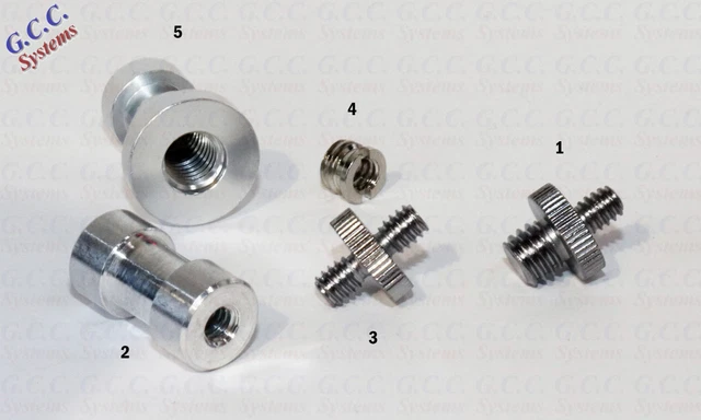 5pc Camera Tripod Adaptor Set - 1/4 to 3/8 Male to Female Screw - Brand New