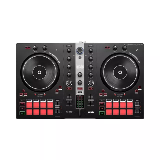 Hercules DJControl Inpulse 300 MK2 USB-DJ-Controller 2 Decks Schwarz AKZEPTABEL