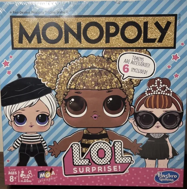 Hasbro Monopoly L.O.L. Surprise! Edition Board Game 6 Token Accessories NEW