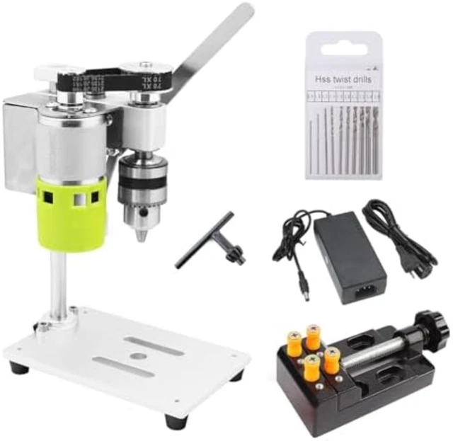 Mini Trapano A Colonna Da Banco 340W - 3 Velocità Regolabili, Per Legno, Metallo, Plastica, 220V