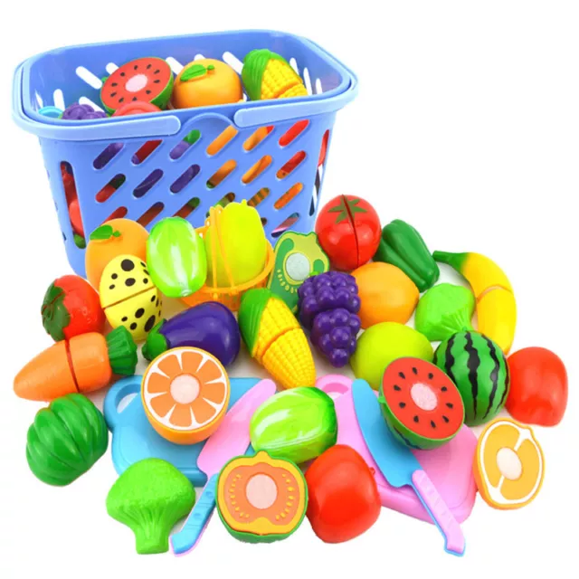 1 SET Fruit Vegetable Cutting Kitchen Knife Fun Toy Gift Tools For Baby Kids LOT